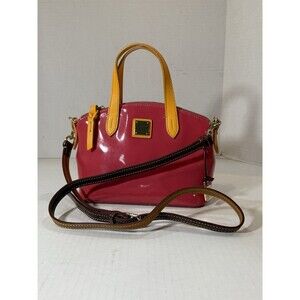 Dooney & Bourke Patent Leather Ruby Bag Gloss Hot Pink Crossbody Strap MRSP $198